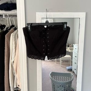 forever 21 lace up tube top